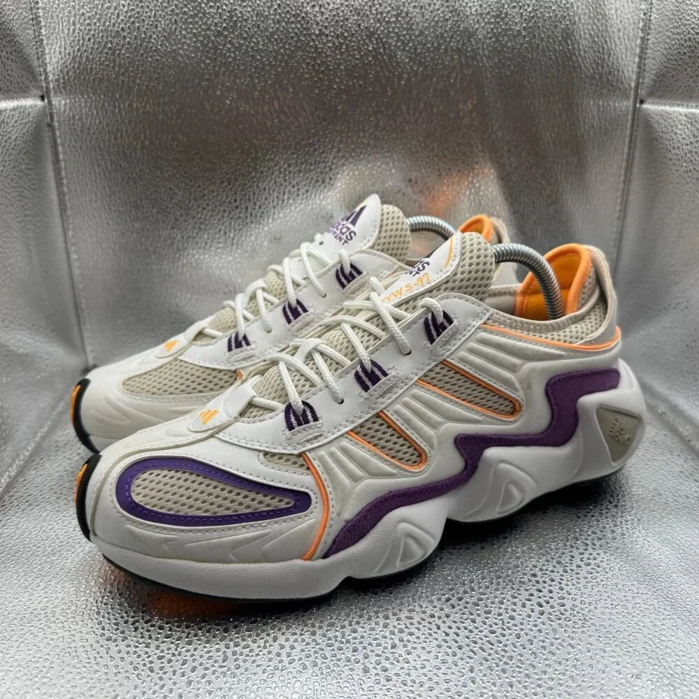 Size‎ 7.5 Adidas FYW S-97 Mens White Purple Orange Athletic Shoes EE5303